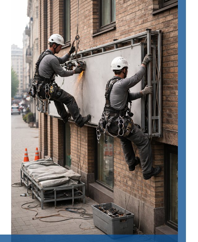 Демонтаж рекламной вывески в Шелехове от 6965 р. | ВЫСОТНИК-Шлх