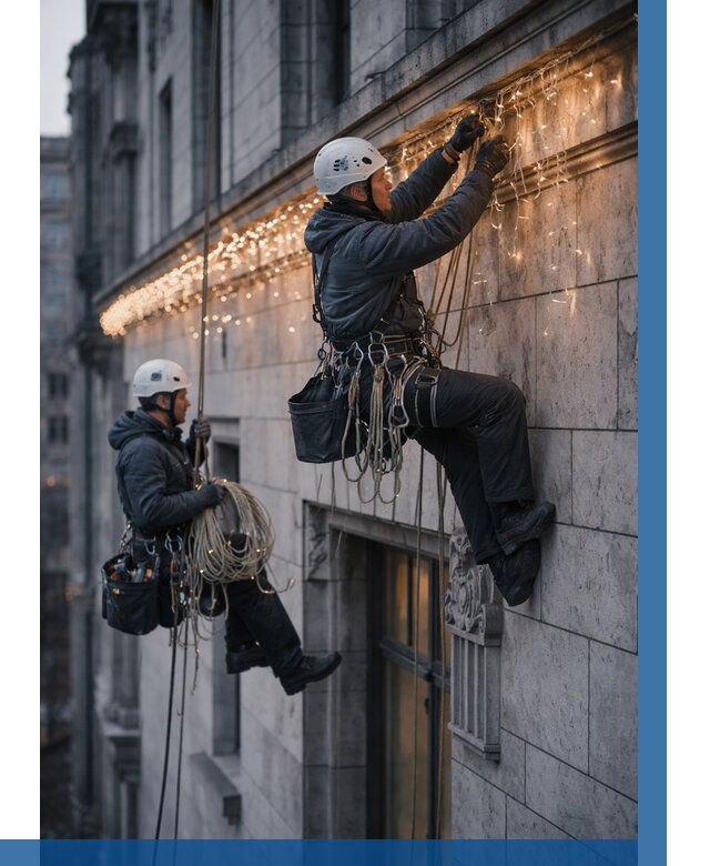 Монтаж новогодней иллюминации в Шелехове от 9108 р. | ВЫСОТНИК-Шлх