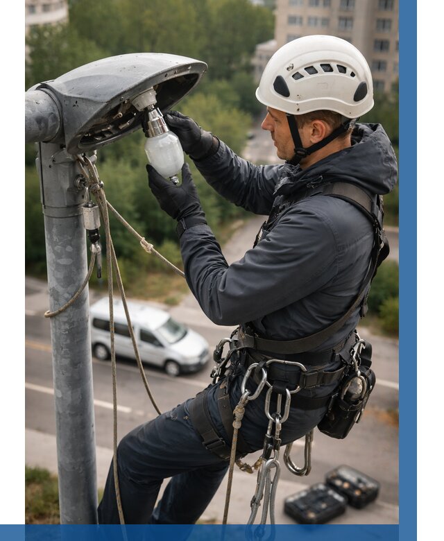 Замена ламп на высоте в Шелехове от 2679 р. | ВЫСОТНИК-Шлх