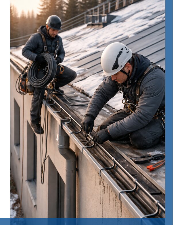 Монтаж греющего кабеля на кровле в Шелехове от 482 р. | ВЫСОТНИК-Шлх