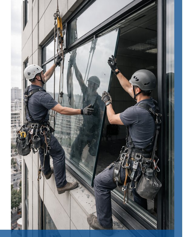 Замена стеклопакетов на высоте в Шелехове от 5893 р. | ВЫСОТНИК-Шлх