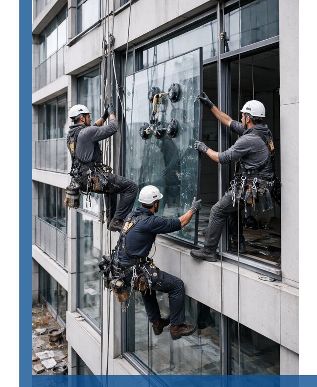 Фасадное остекление и монтаж витражей зданий в Шелехове под ключ