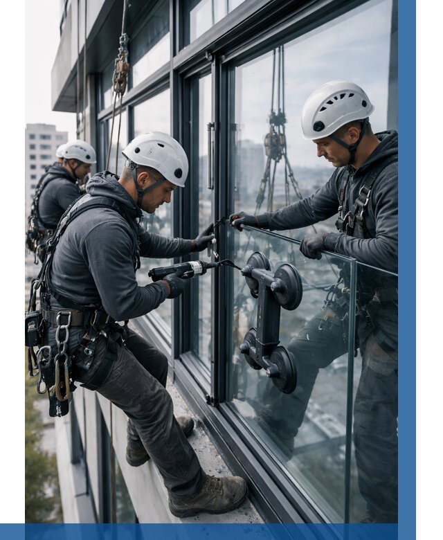 Витражное остекление зданий в Шелехове от 3750 р. | ВЫСОТНИК-Шлх