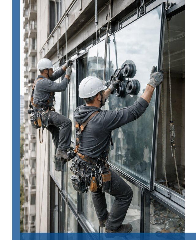 Витражное остекление фасадов и лоджий в Шелехове под ключ