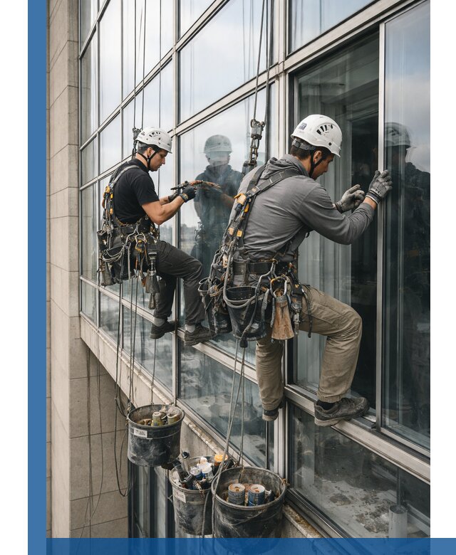 Ремонт витражных конструкций и фасадного остекления в Шелехове