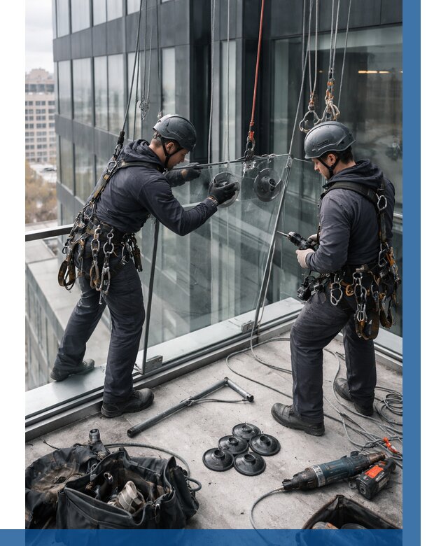 Монтаж стеклянных ограждений в Шелехове от 2679 р. | ВЫСОТНИК-Шлх