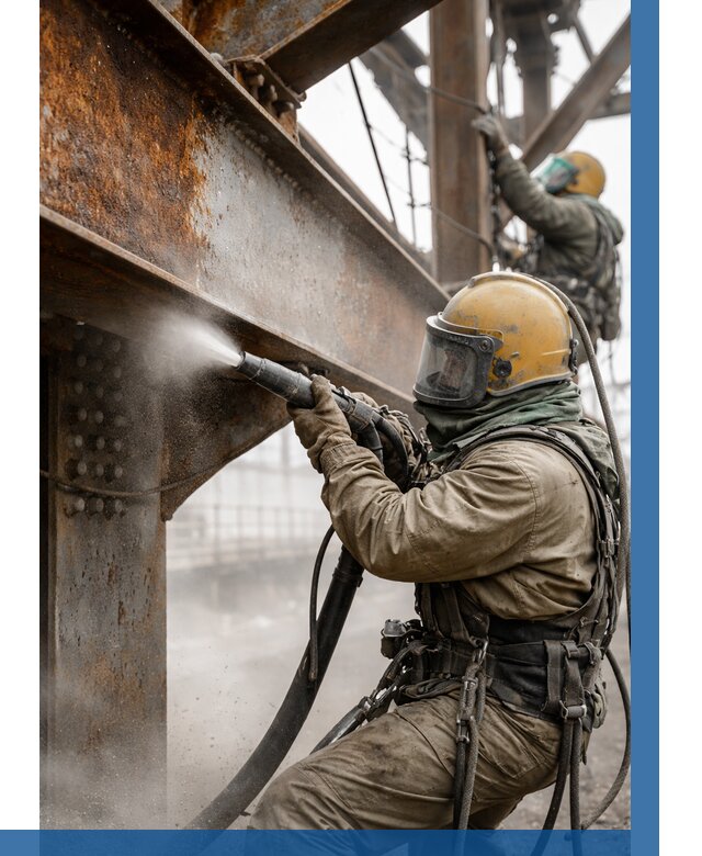 Пескоструйная очистка металлоконструкций в Шелехове по 643 р.  ВЫСОТНИК-Шлх