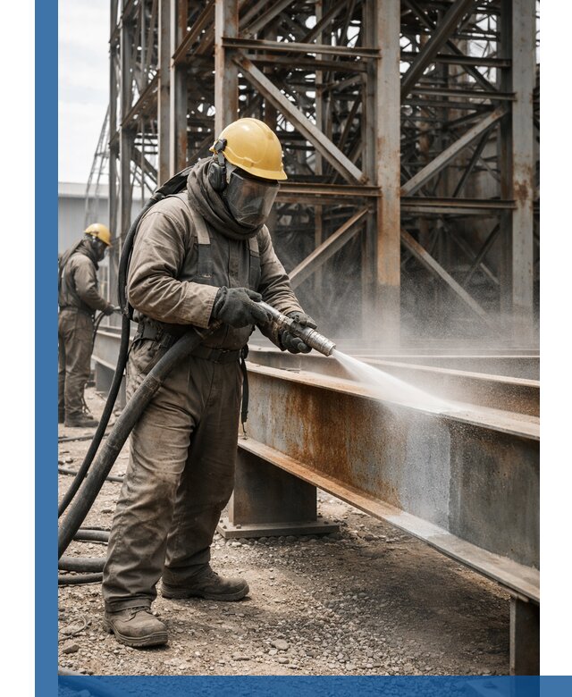 Пескоструйная очистка металлоконструкций в Шелехове промышленная