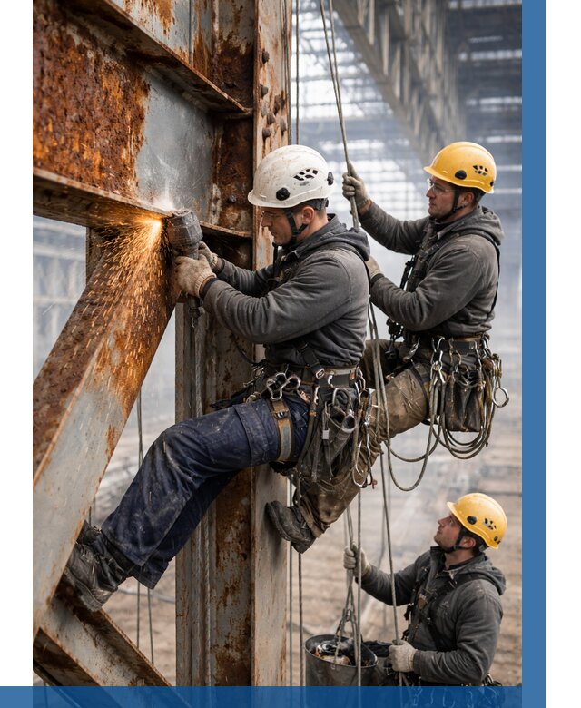 Зачистка металла от ржавчины в Шелехове от 375 р. | ВЫСОТНИК-Шлх