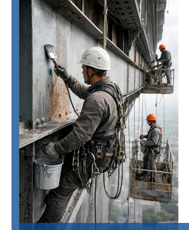 Покраска металлоконструкций на высоте в Шелехове профессионально