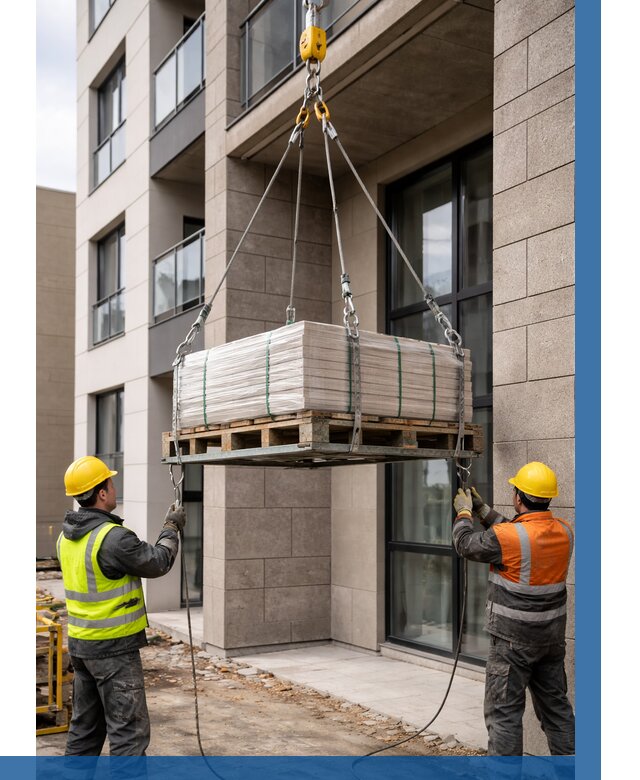 Подъем керамогранита на этаж в Шелехове от 3750 р. | ВЫСОТНИК-Шлх