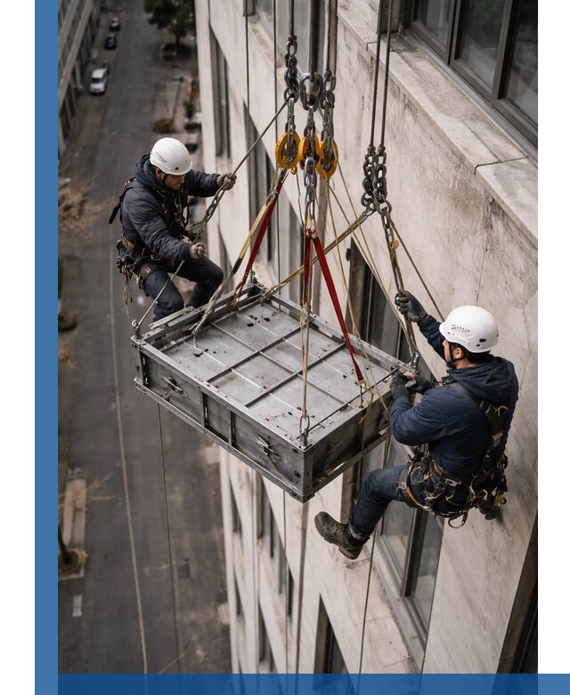Спуск и подъем грузов по фасаду в Шелехове для зданий