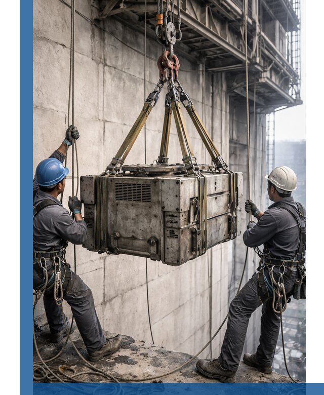 Такелажные работы на высоте, подъем и монтаж грузов в Шелехове