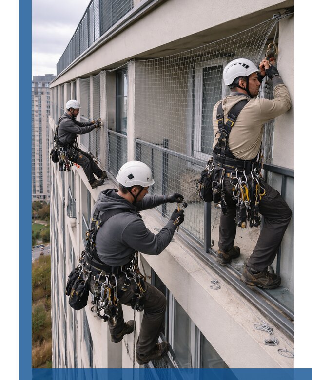 Профессиональный монтаж защитной сетки от птиц в Шелехове